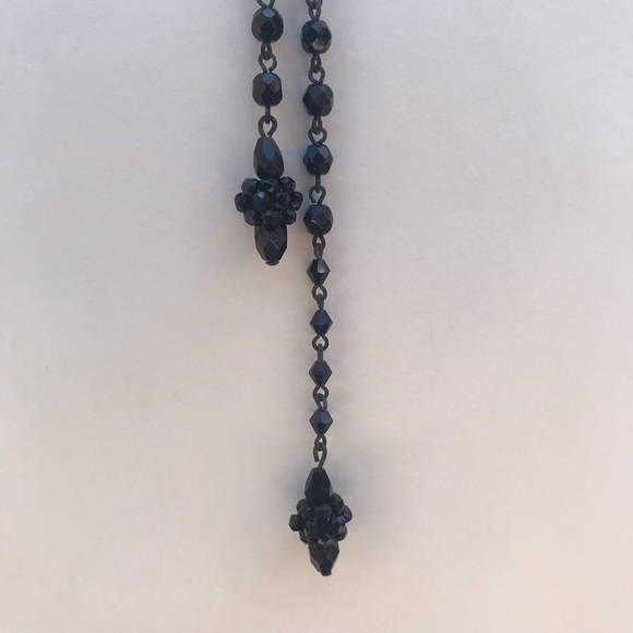 Black tassel choker. Liz Claiborne 15” length with 9” tassels - Picture 10 of 11